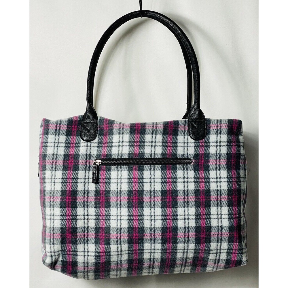Flannel Plaid Set of 2 Tote Bags New (22”x15”x6”/15”x10”x4”) - Picture 4 of 11